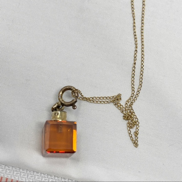 Lirm Thai Amber Colored CZ 925 Sterling Silver Dainty Necklace - Picture 8 of 9